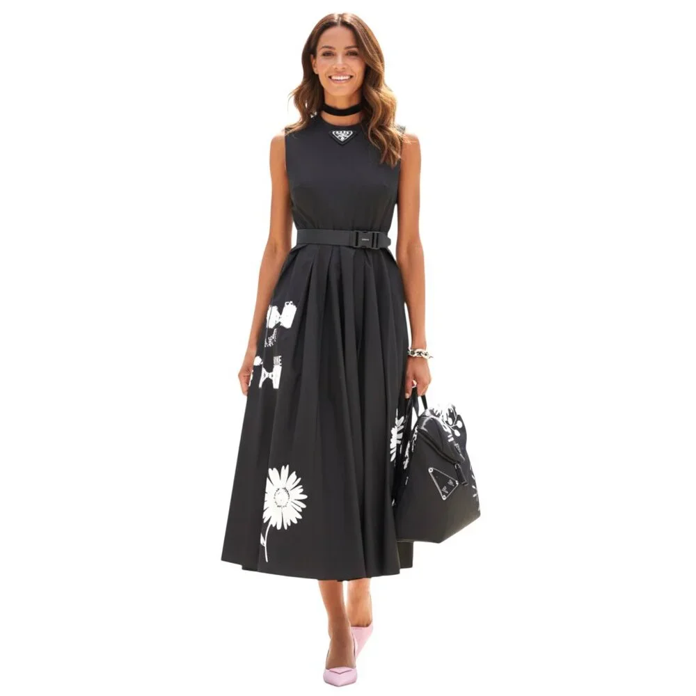 Floral-Print Cotton-Poplin Midi Dress Size 38 IT, Xs/S US NEW - Picture 11 of 16